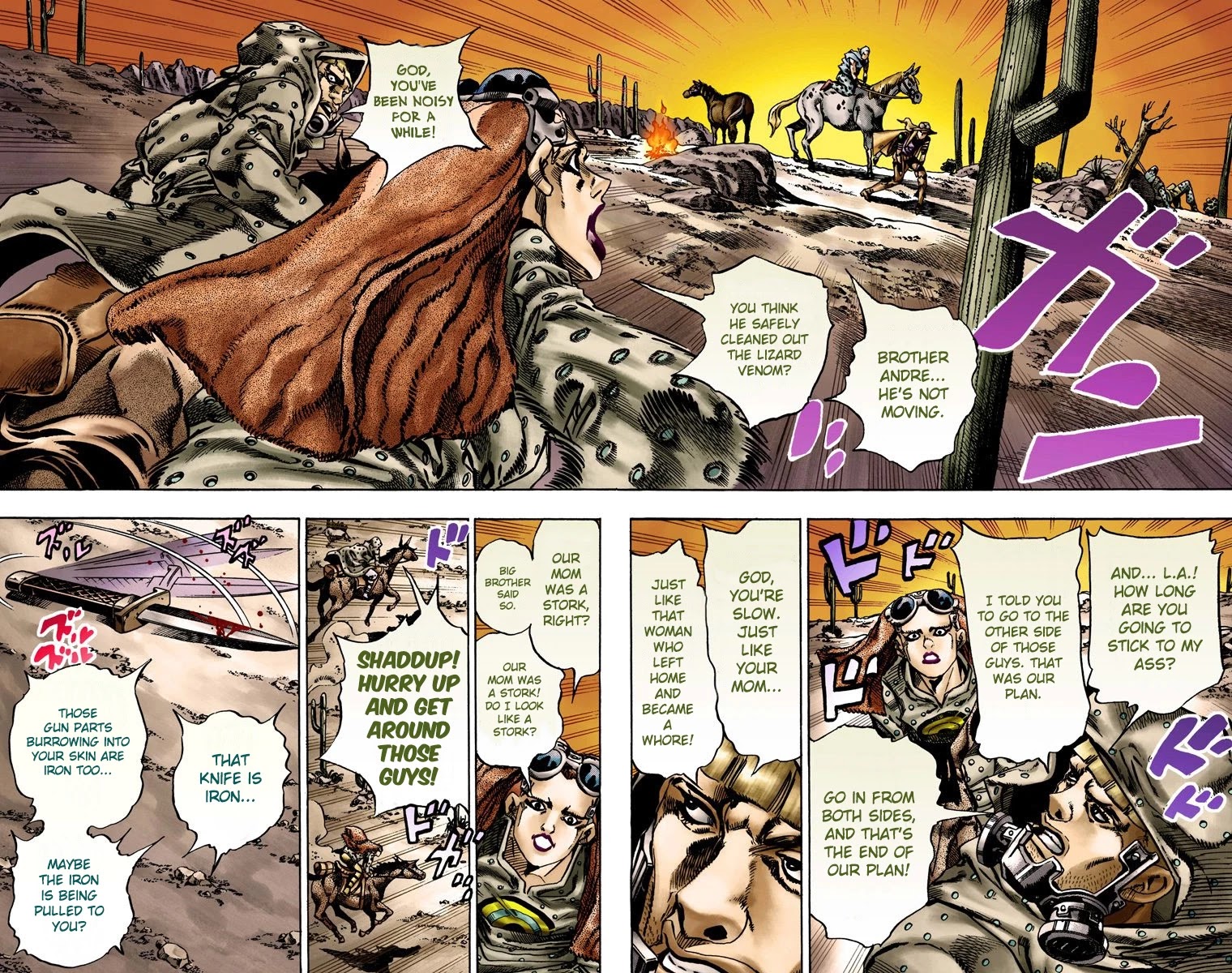 JoJo's Bizarre Adventure Part 7 - Steel Ball Run (Official Colored) Chapter 16 page 10 - Chapter 16: The Desert Born Outlaws Part 2