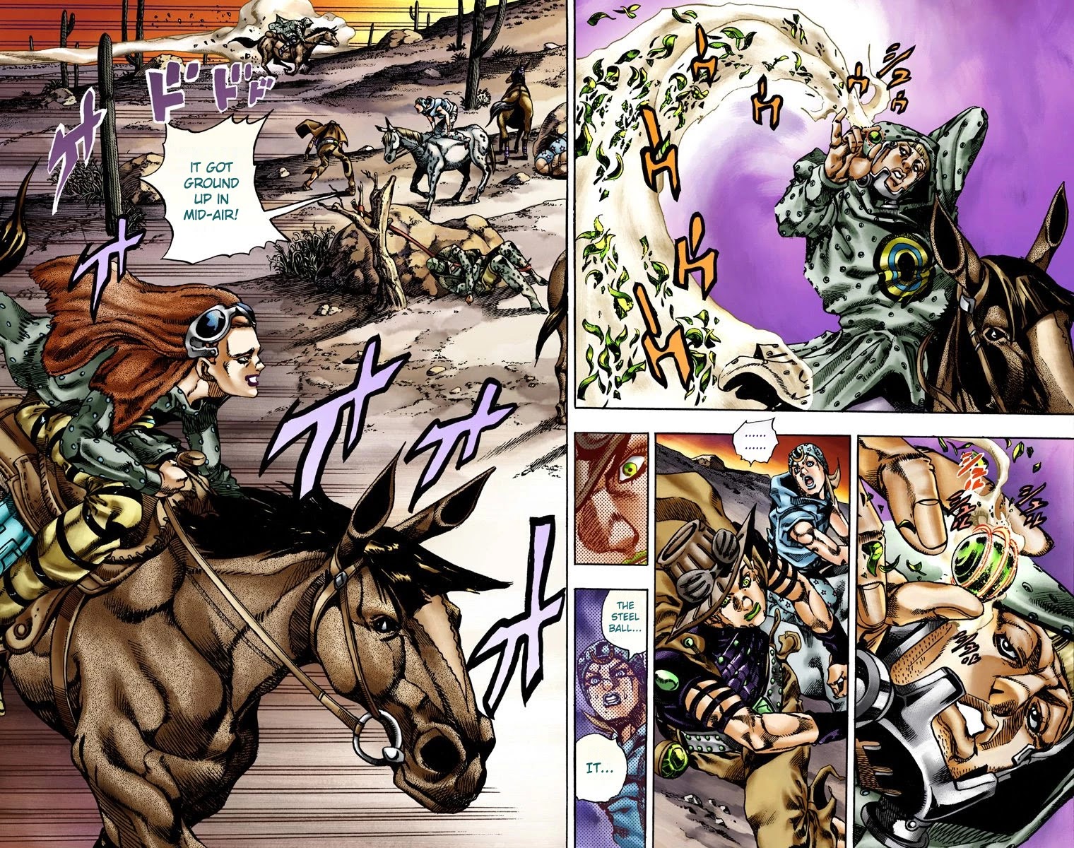 JoJo's Bizarre Adventure Part 7 - Steel Ball Run (Official Colored) Chapter 16 page 14 - Chapter 16: The Desert Born Outlaws Part 2