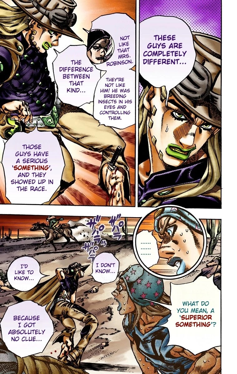 JoJo's Bizarre Adventure Part 7 - Steel Ball Run (Official Colored) Chapter 16 page 16 - Chapter 16: The Desert Born Outlaws Part 2
