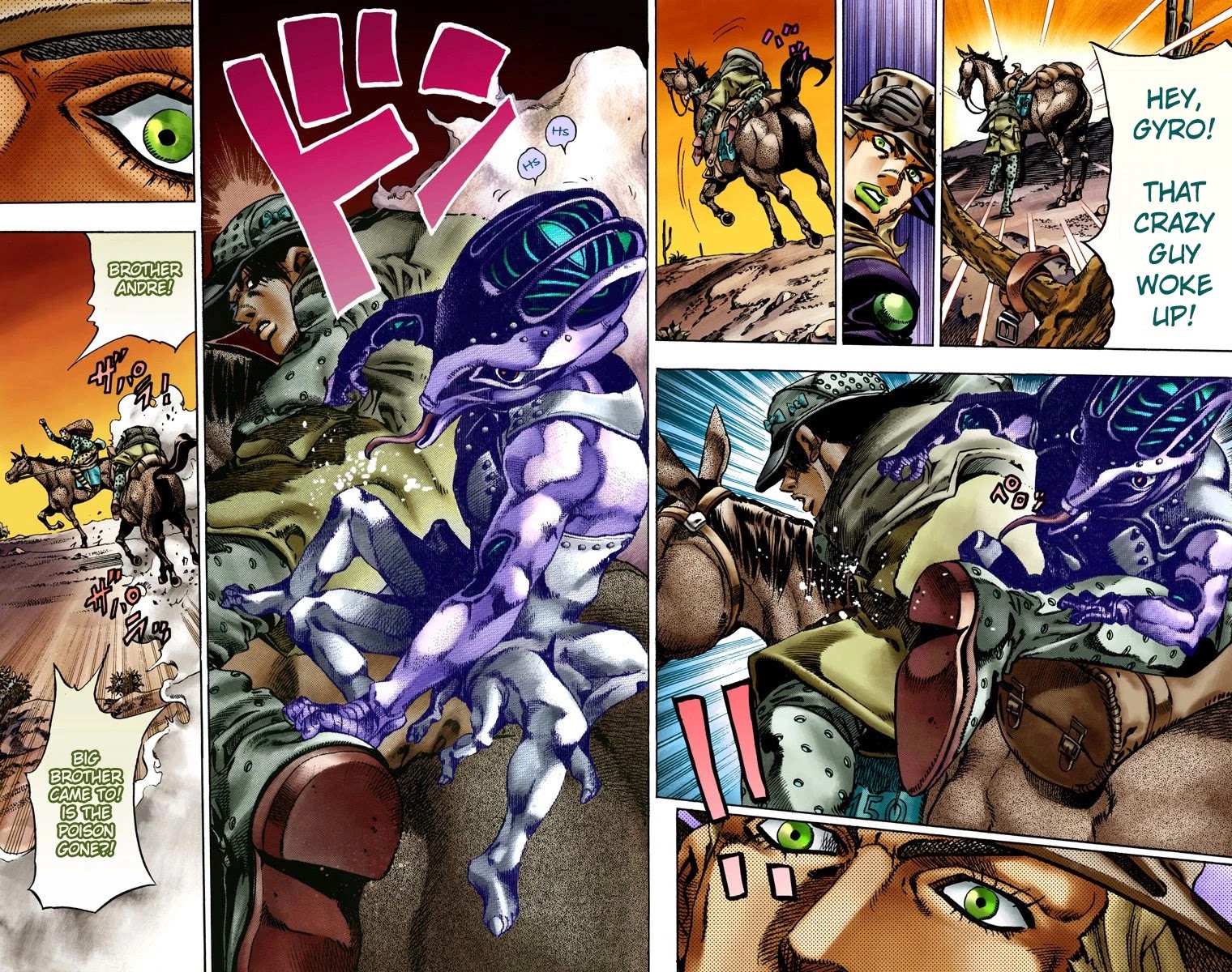JoJo's Bizarre Adventure Part 7 - Steel Ball Run (Official Colored) Chapter 16 page 17 - Chapter 16: The Desert Born Outlaws Part 2