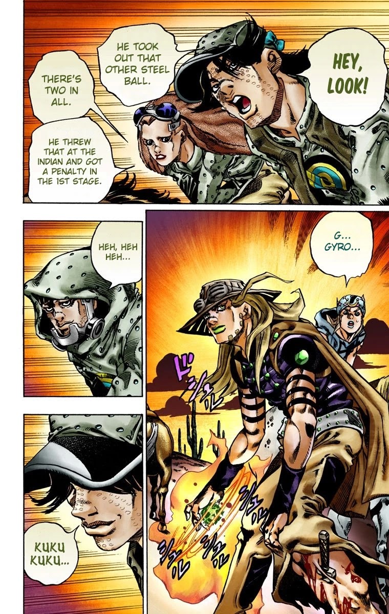 JoJo's Bizarre Adventure Part 7 - Steel Ball Run (Official Colored) Chapter 16 page 22 - Chapter 16: The Desert Born Outlaws Part 2