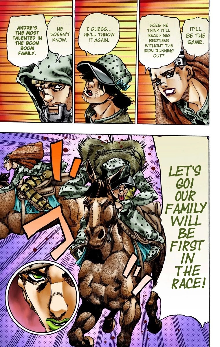 JoJo's Bizarre Adventure Part 7 - Steel Ball Run (Official Colored) Chapter 16 page 23 - Chapter 16: The Desert Born Outlaws Part 2