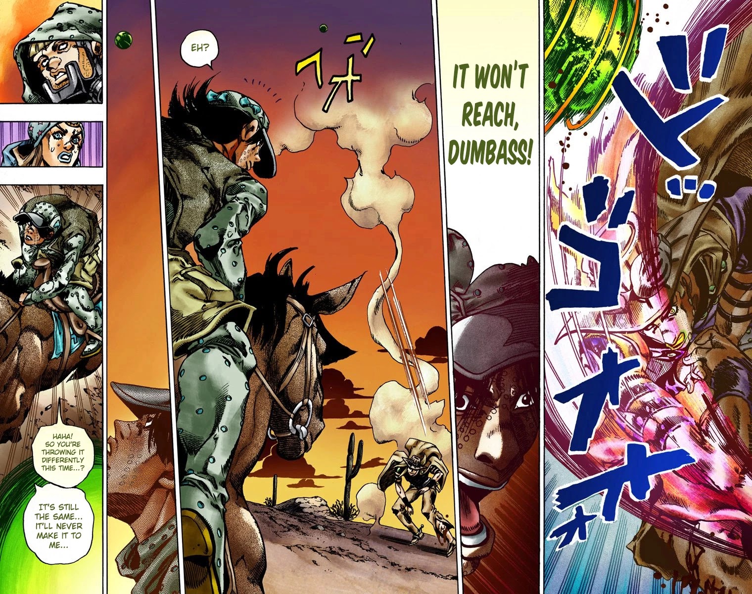 JoJo's Bizarre Adventure Part 7 - Steel Ball Run (Official Colored) Chapter 16 page 24 - Chapter 16: The Desert Born Outlaws Part 2