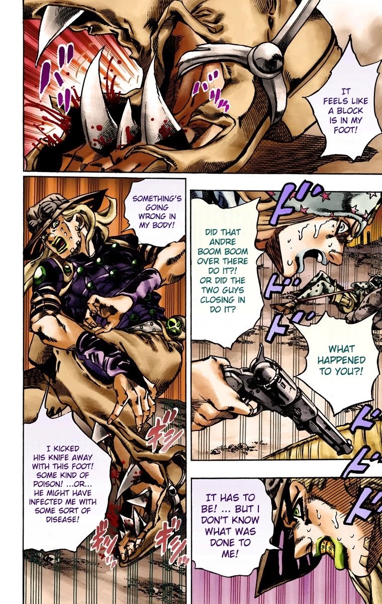 JoJo's Bizarre Adventure Part 7 - Steel Ball Run (Official Colored) Chapter 16 page 4 - Chapter 16: The Desert Born Outlaws Part 2