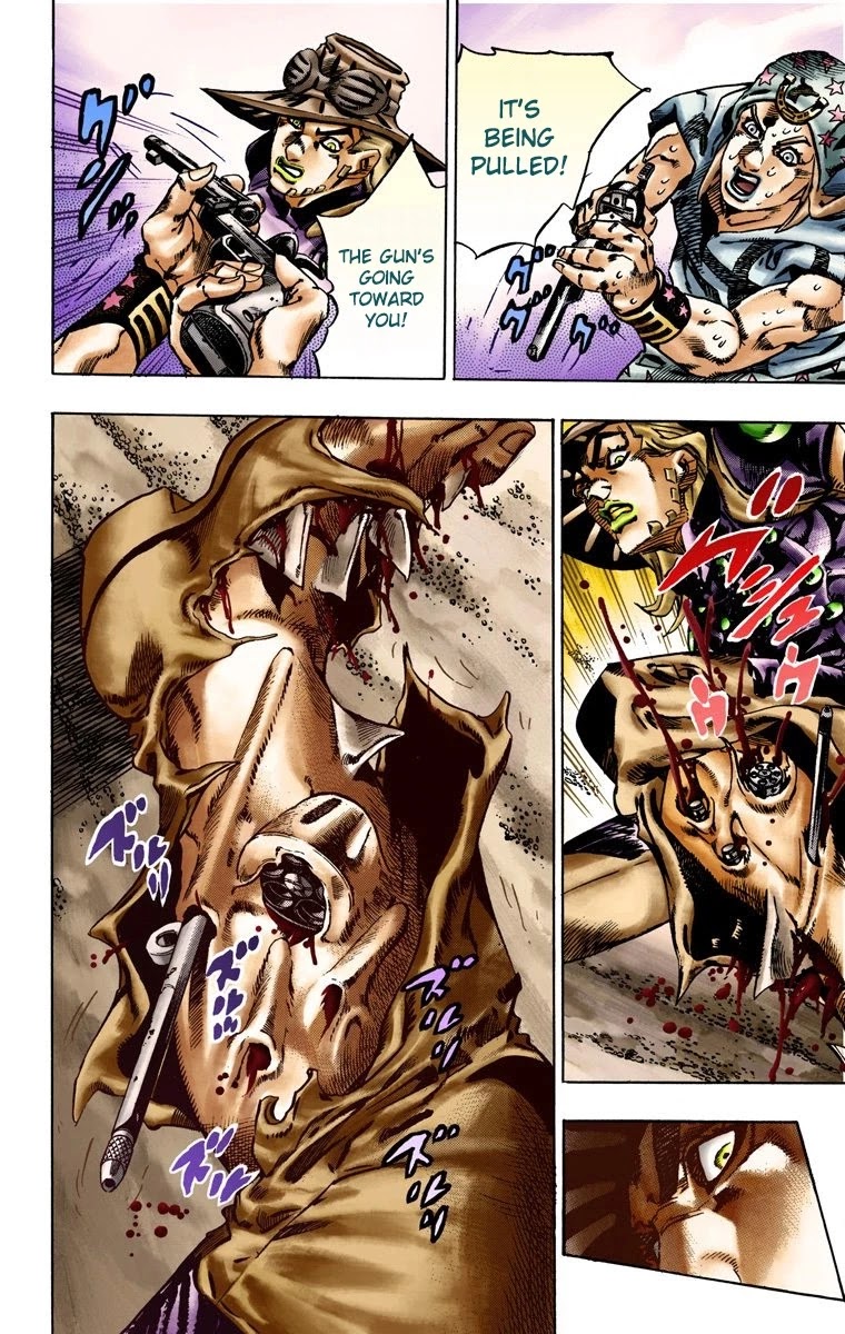 JoJo's Bizarre Adventure Part 7 - Steel Ball Run (Official Colored) Chapter 16 page 8 - Chapter 16: The Desert Born Outlaws Part 2