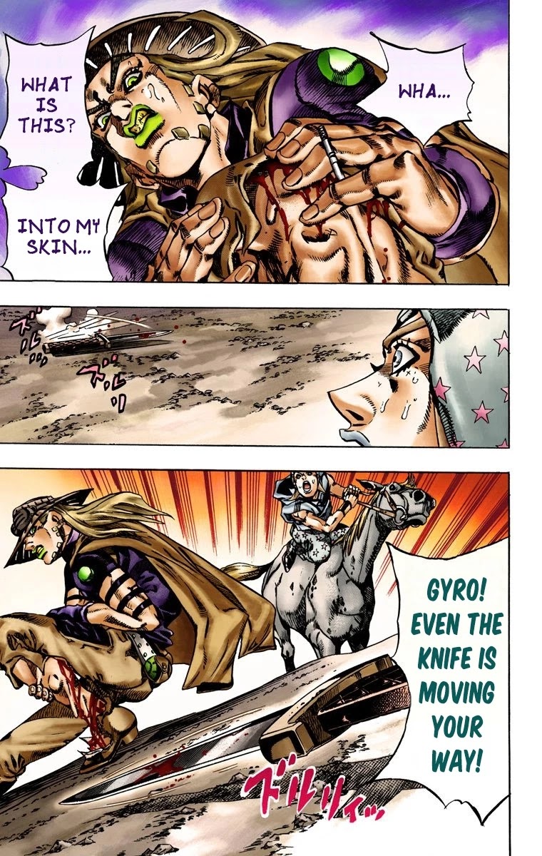 JoJo's Bizarre Adventure Part 7 - Steel Ball Run (Official Colored) Chapter 16 page 9 - Chapter 16: The Desert Born Outlaws Part 2