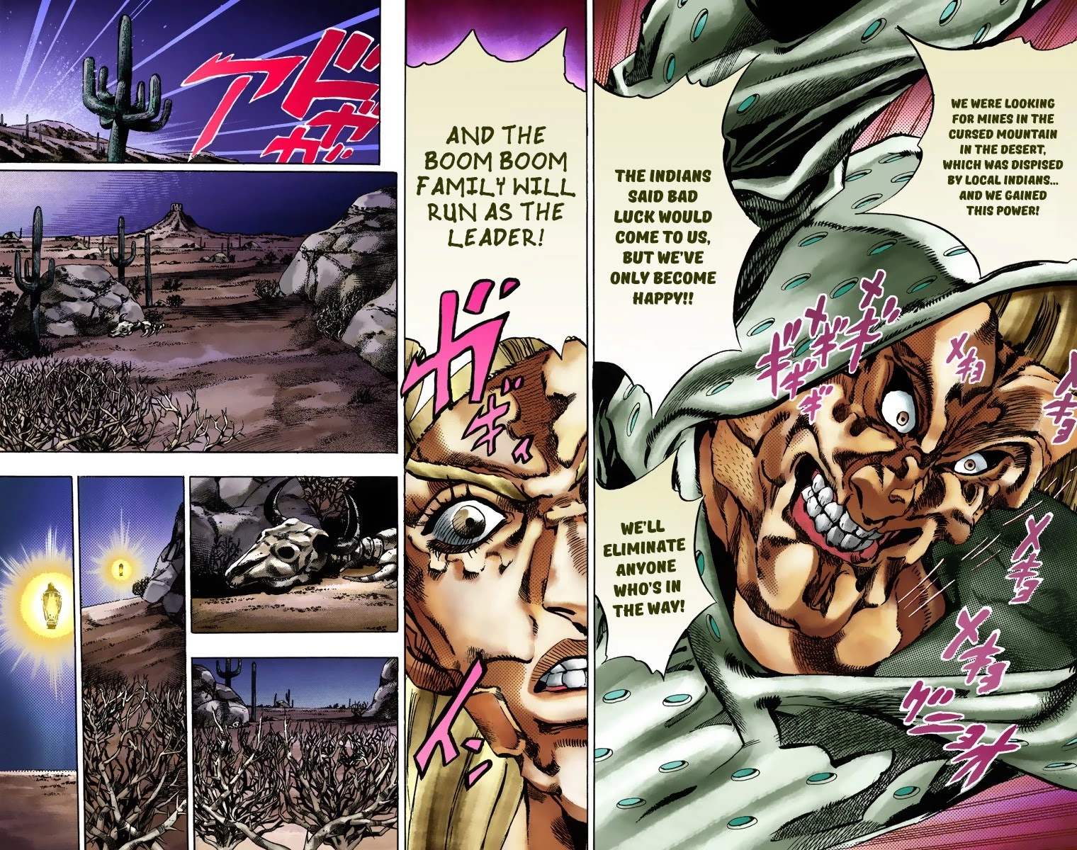 JoJo's Bizarre Adventure Part 7 - Steel Ball Run (Official Colored) Chapter 17 page 12 - Chapter 17: The Desert Born Outlaws Part 3