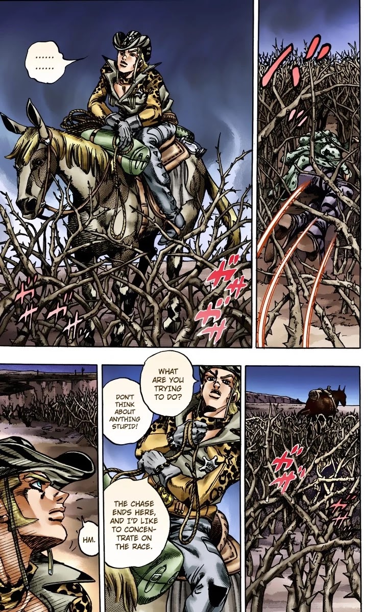 JoJo's Bizarre Adventure Part 7 - Steel Ball Run (Official Colored) Chapter 17 page 18 - Chapter 17: The Desert Born Outlaws Part 3