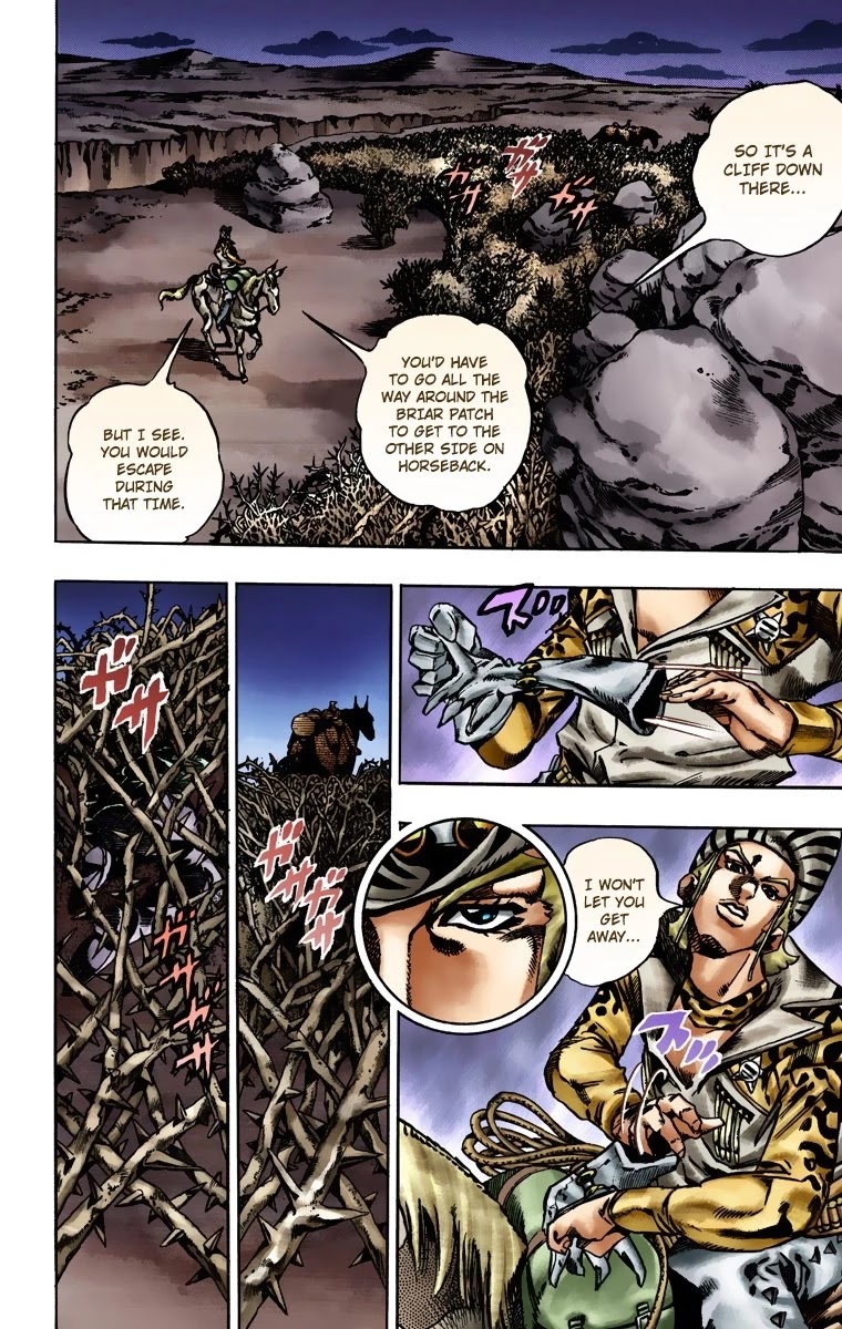 JoJo's Bizarre Adventure Part 7 - Steel Ball Run (Official Colored) Chapter 17 page 19 - Chapter 17: The Desert Born Outlaws Part 3