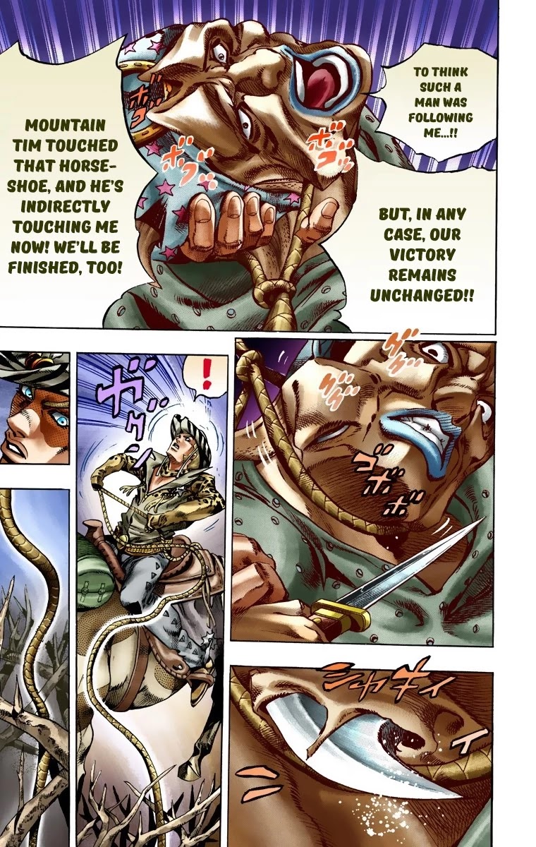 JoJo's Bizarre Adventure Part 7 - Steel Ball Run (Official Colored) Chapter 17 page 28 - Chapter 17: The Desert Born Outlaws Part 3