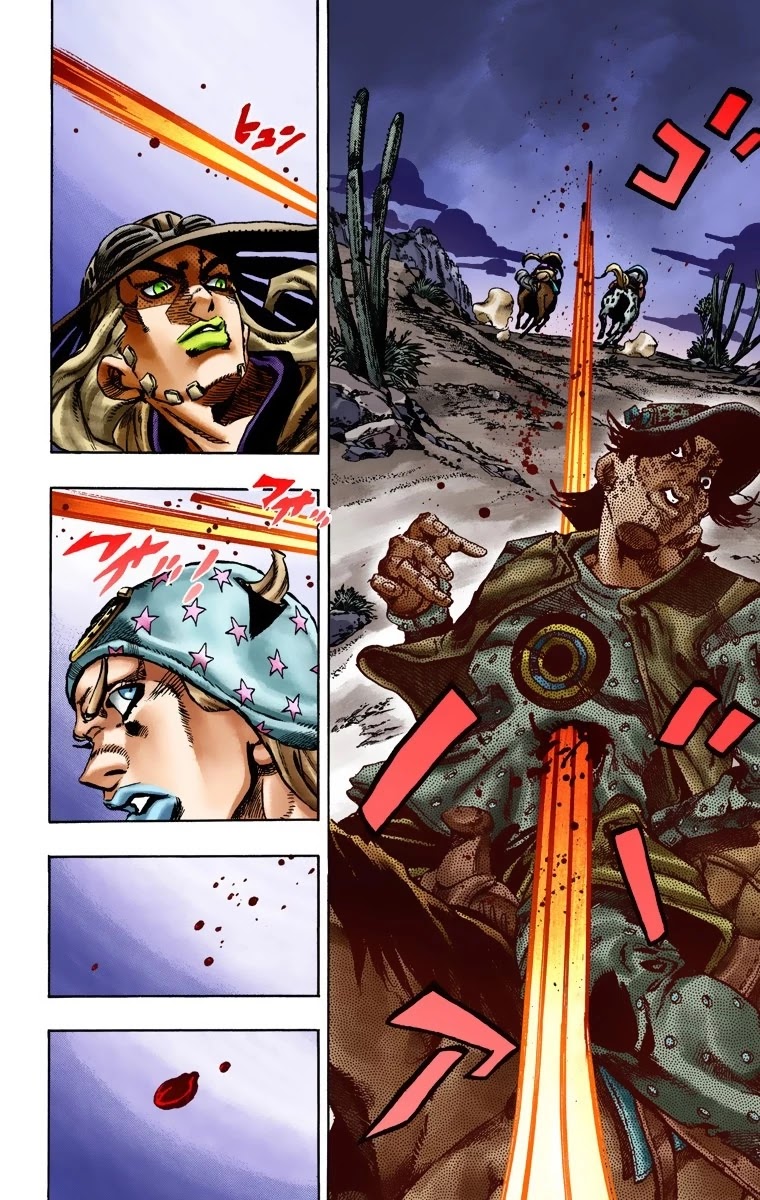 JoJo's Bizarre Adventure Part 7 - Steel Ball Run (Official Colored) Chapter 17 page 6 - Chapter 17: The Desert Born Outlaws Part 3