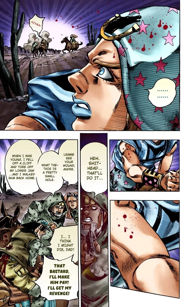 JoJo's Bizarre Adventure Part 7 - Steel Ball Run (Official Colored) Chapter 17 page 7 - Chapter 17: The Desert Born Outlaws Part 3