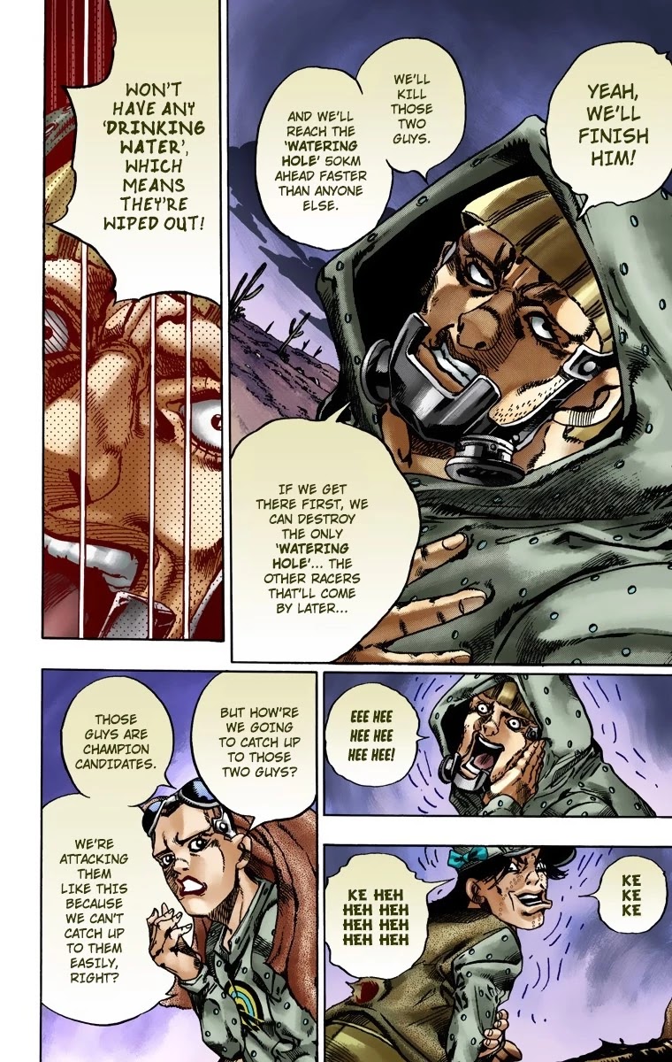 JoJo's Bizarre Adventure Part 7 - Steel Ball Run (Official Colored) Chapter 17 page 8 - Chapter 17: The Desert Born Outlaws Part 3