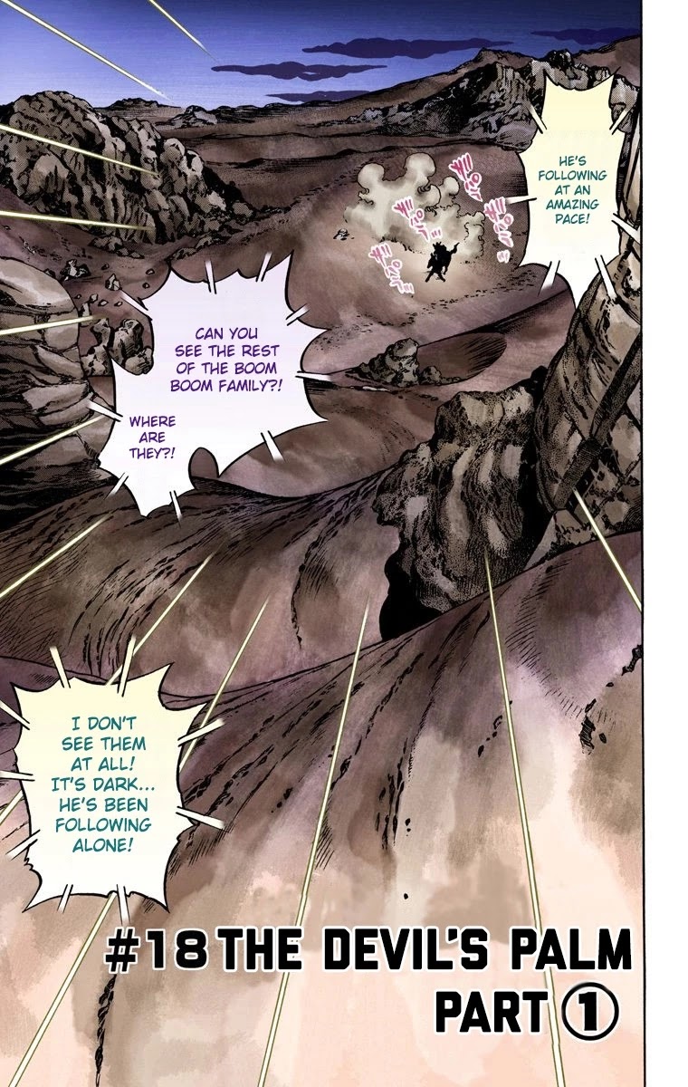 JoJo's Bizarre Adventure Part 7 - Steel Ball Run (Official Colored) Chapter 18 page 3 - Chapter 18: The Devil's Palm Part 1