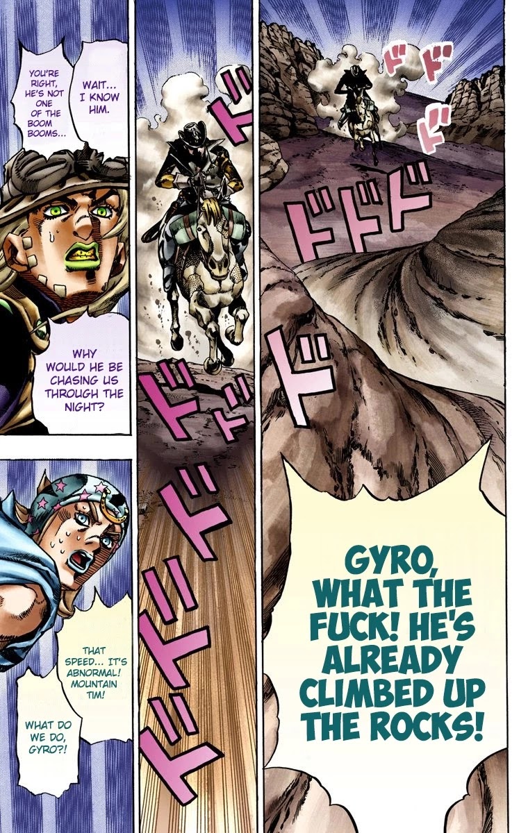 JoJo's Bizarre Adventure Part 7 - Steel Ball Run (Official Colored) Chapter 18 page 6 - Chapter 18: The Devil's Palm Part 1