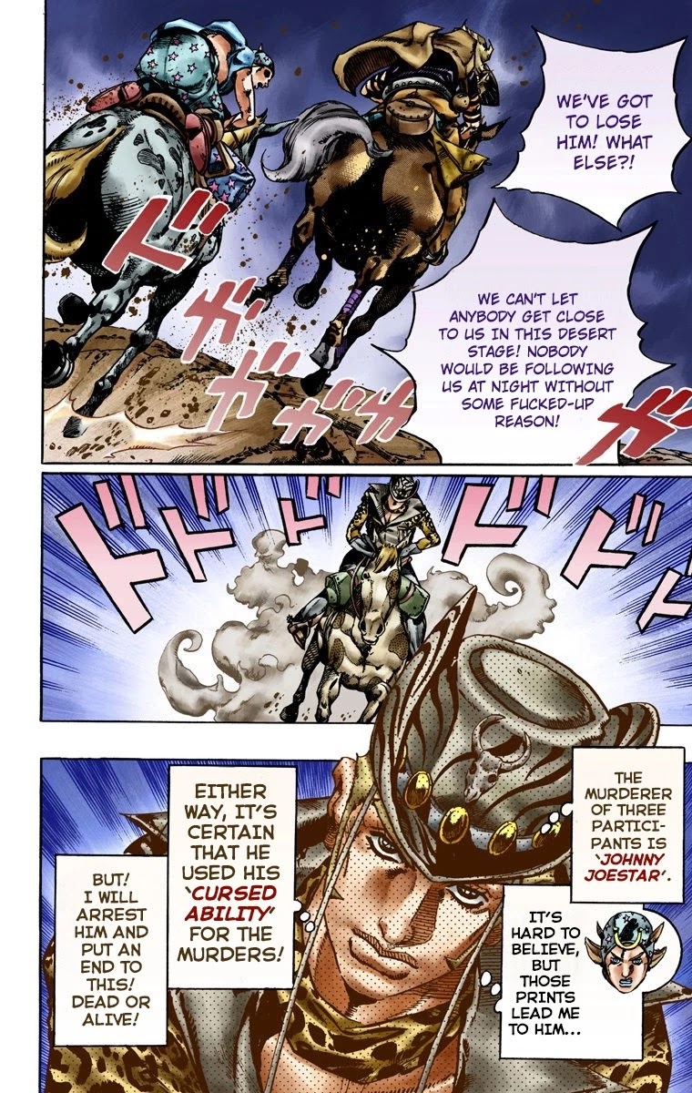 JoJo's Bizarre Adventure Part 7 - Steel Ball Run (Official Colored) Chapter 18 page 7 - Chapter 18: The Devil's Palm Part 1