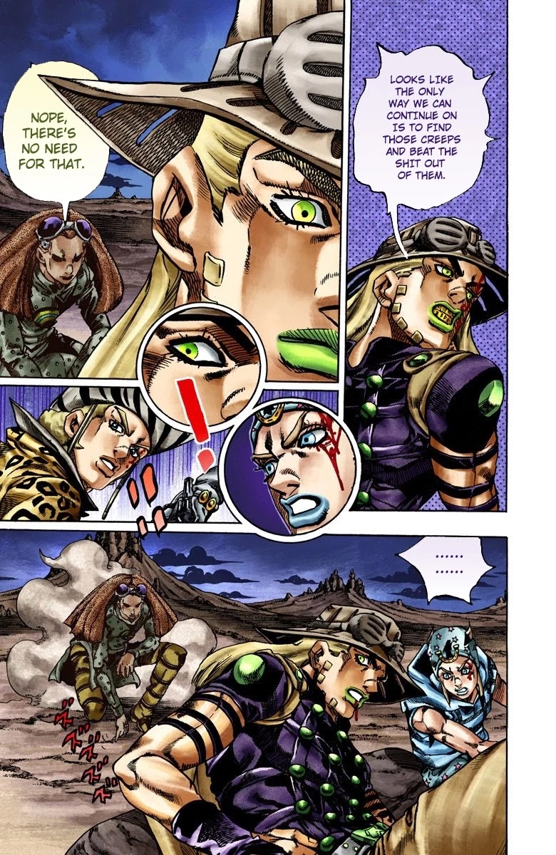 JoJo's Bizarre Adventure Part 7 - Steel Ball Run (Official Colored) Chapter 19 page 8 - Chapter 19: The Devil's Palm Part 2