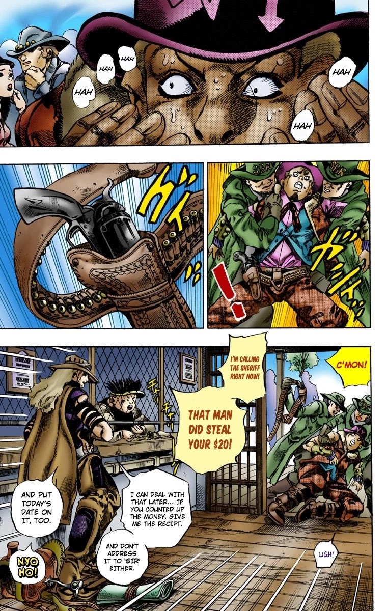 JoJo's Bizarre Adventure Part 7 - Steel Ball Run (Official Colored) Chapter 2 page 11 - Chapter 2: Gyro Zeppeli