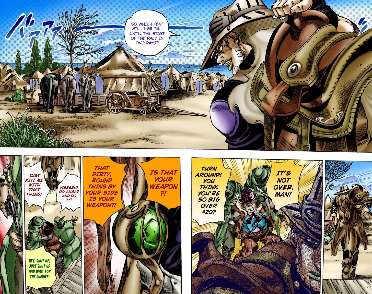 JoJo's Bizarre Adventure Part 7 - Steel Ball Run (Official Colored) Chapter 2 page 12 - Chapter 2: Gyro Zeppeli