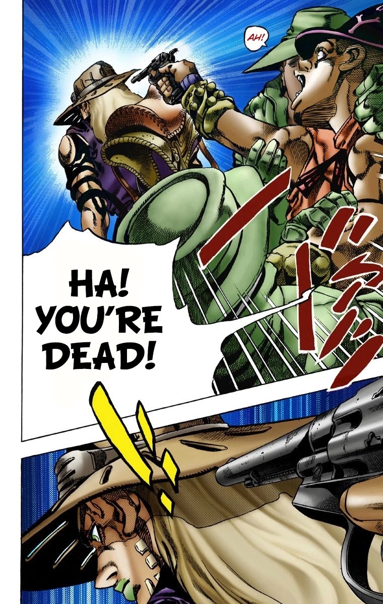 JoJo's Bizarre Adventure Part 7 - Steel Ball Run (Official Colored) Chapter 2 page 13 - Chapter 2: Gyro Zeppeli