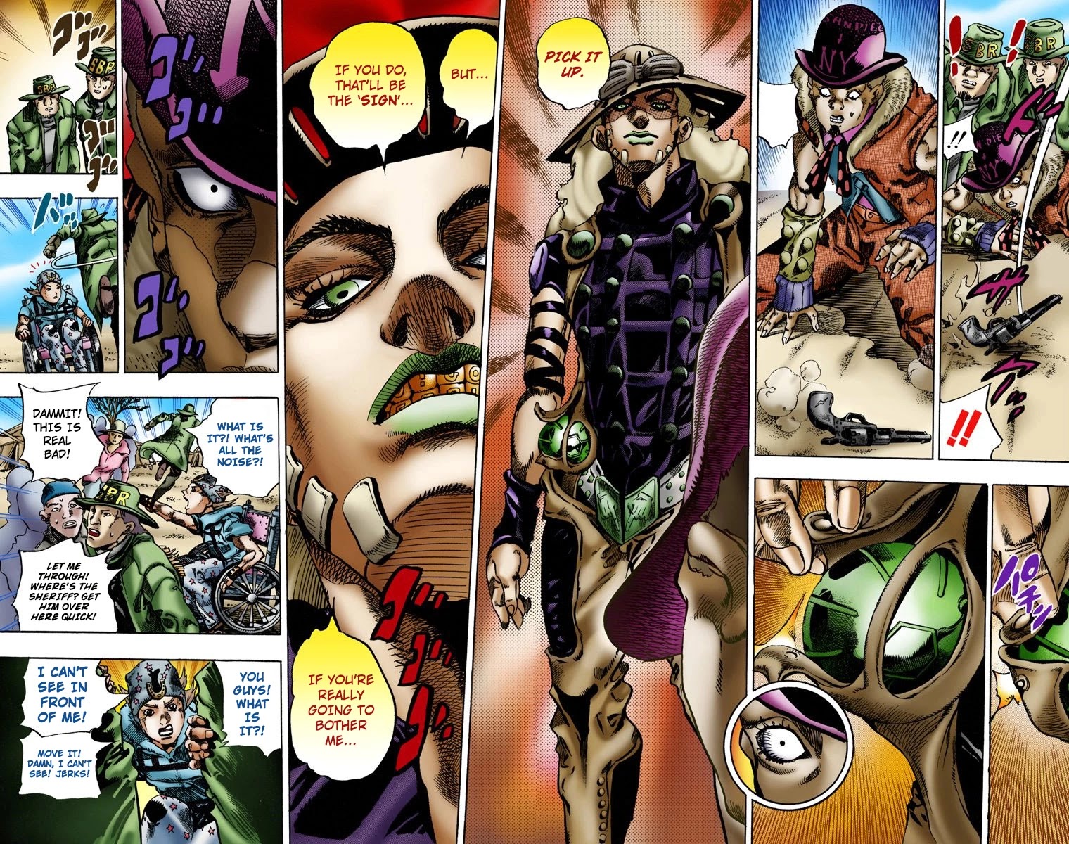 JoJo's Bizarre Adventure Part 7 - Steel Ball Run (Official Colored) Chapter 2 page 17 - Chapter 2: Gyro Zeppeli