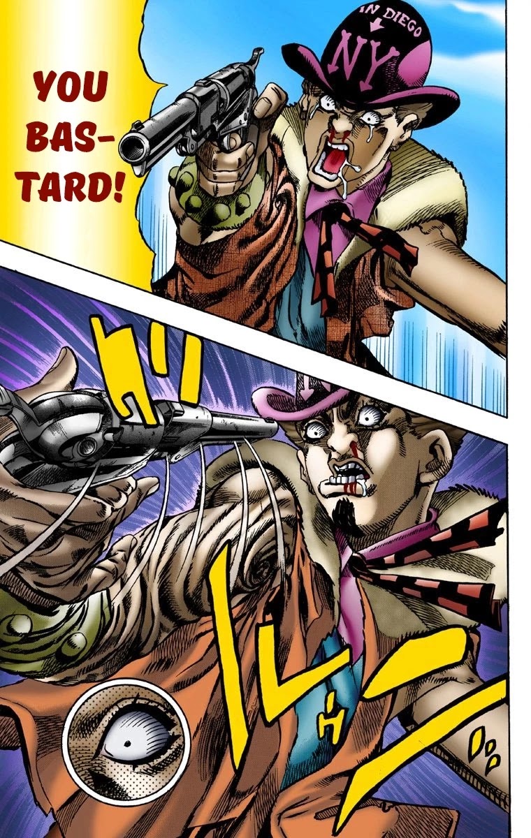 JoJo's Bizarre Adventure Part 7 - Steel Ball Run (Official Colored) Chapter 2 page 24 - Chapter 2: Gyro Zeppeli