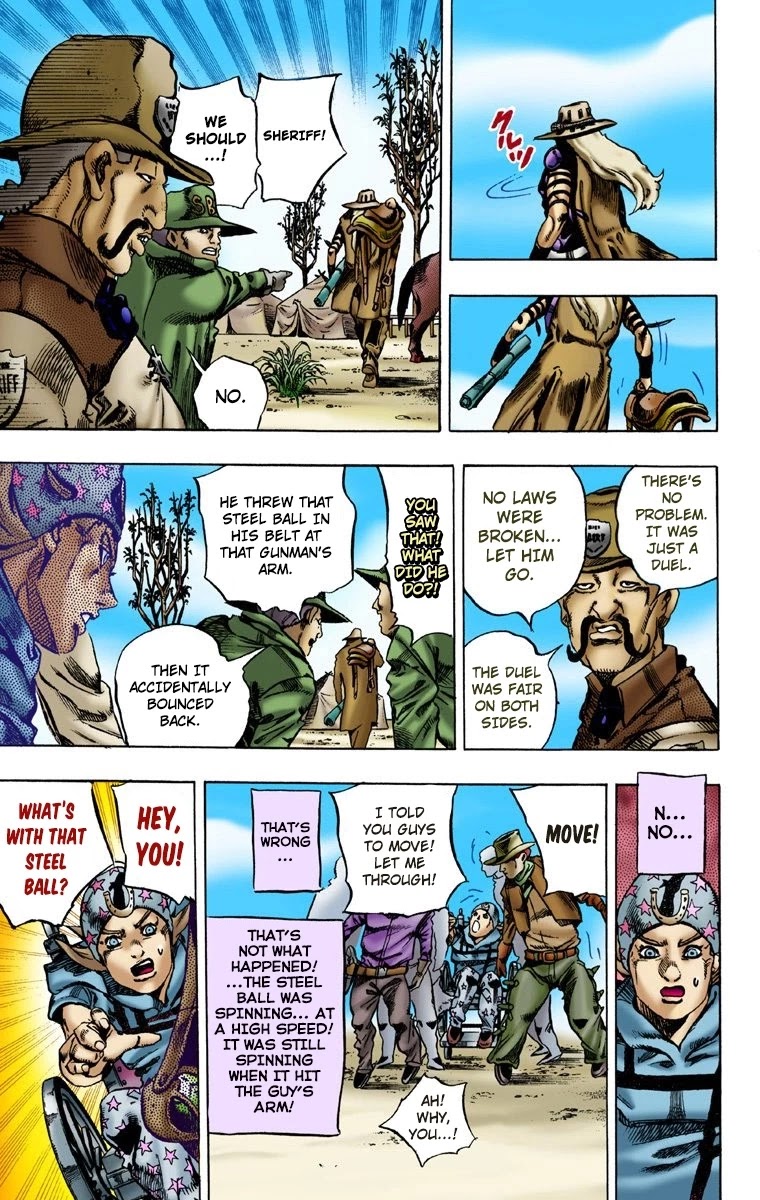 JoJo's Bizarre Adventure Part 7 - Steel Ball Run (Official Colored) Chapter 2 page 26 - Chapter 2: Gyro Zeppeli