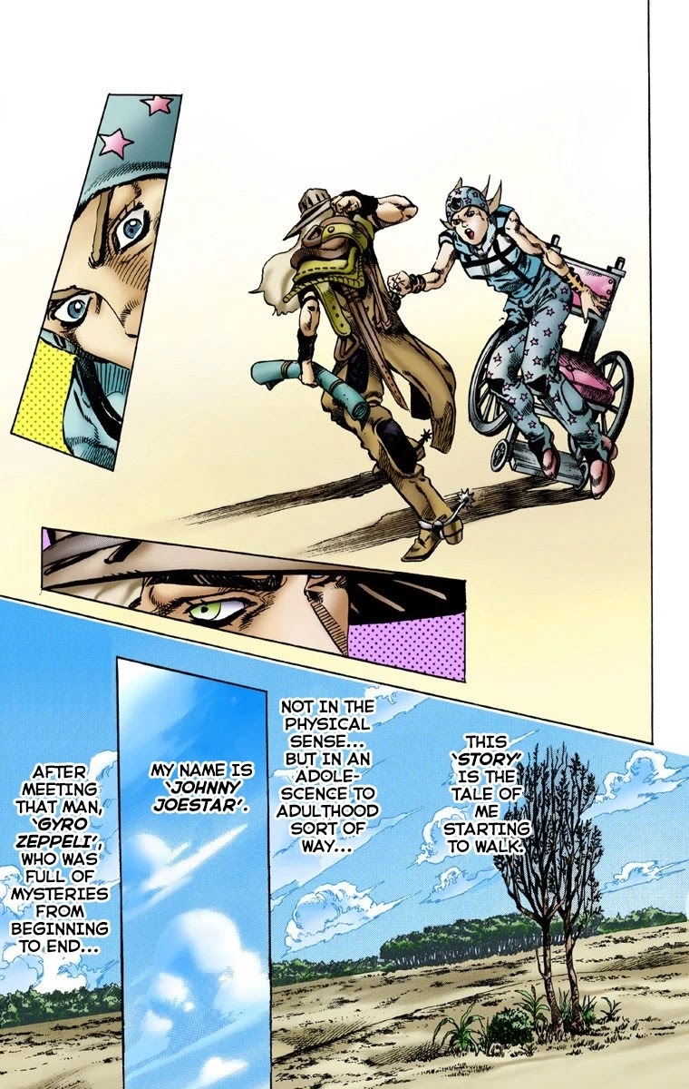JoJo's Bizarre Adventure Part 7 - Steel Ball Run (Official Colored) Chapter 2 page 28 - Chapter 2: Gyro Zeppeli