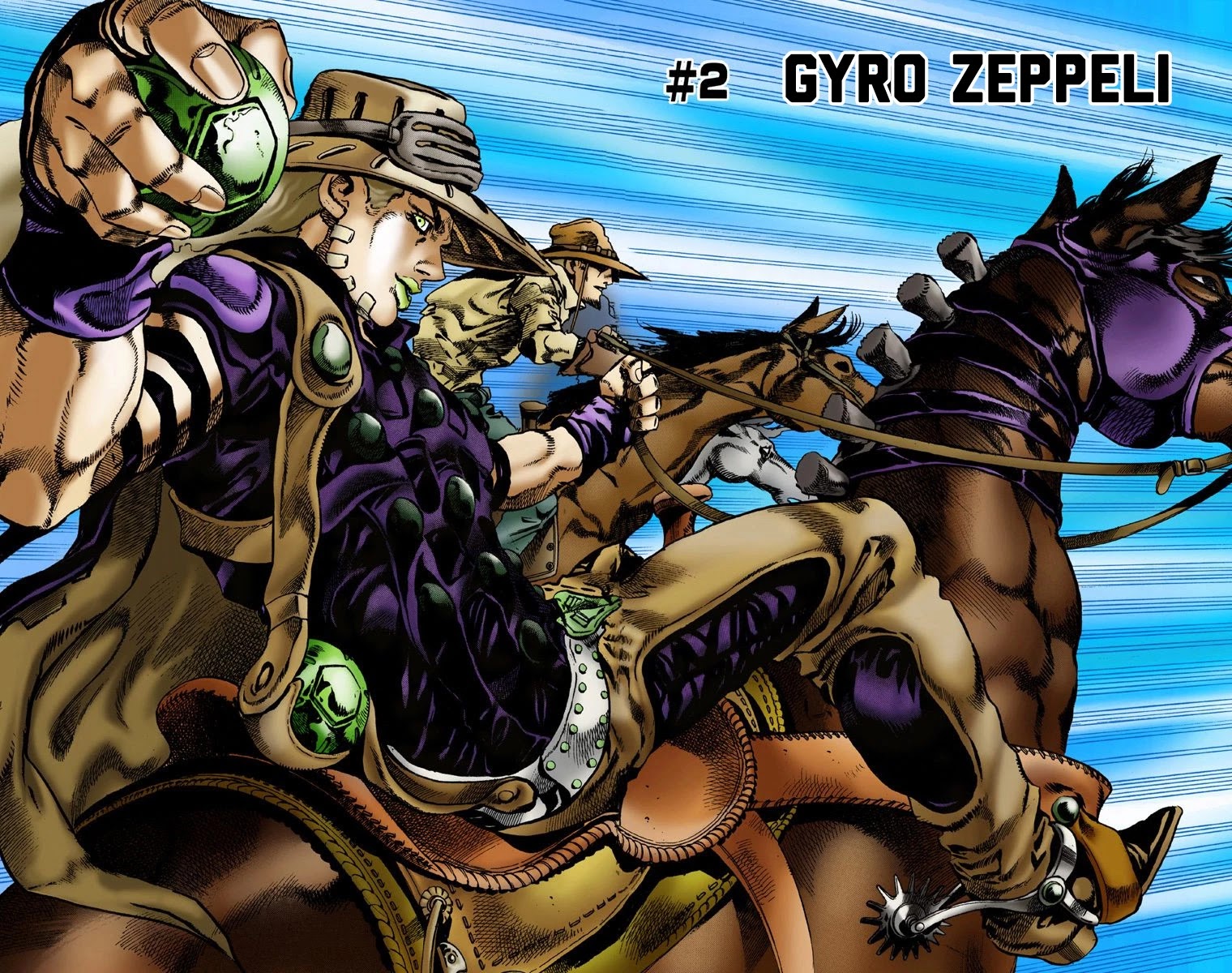 JoJo's Bizarre Adventure Part 7 - Steel Ball Run (Official Colored) Chapter 2 page 3 - Chapter 2: Gyro Zeppeli