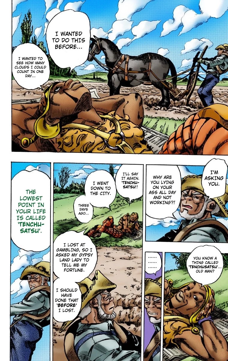 JoJo's Bizarre Adventure Part 7 - Steel Ball Run (Official Colored) Chapter 2 page 4 - Chapter 2: Gyro Zeppeli