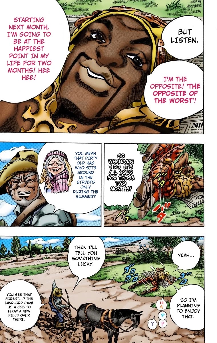 JoJo's Bizarre Adventure Part 7 - Steel Ball Run (Official Colored) Chapter 2 page 5 - Chapter 2: Gyro Zeppeli
