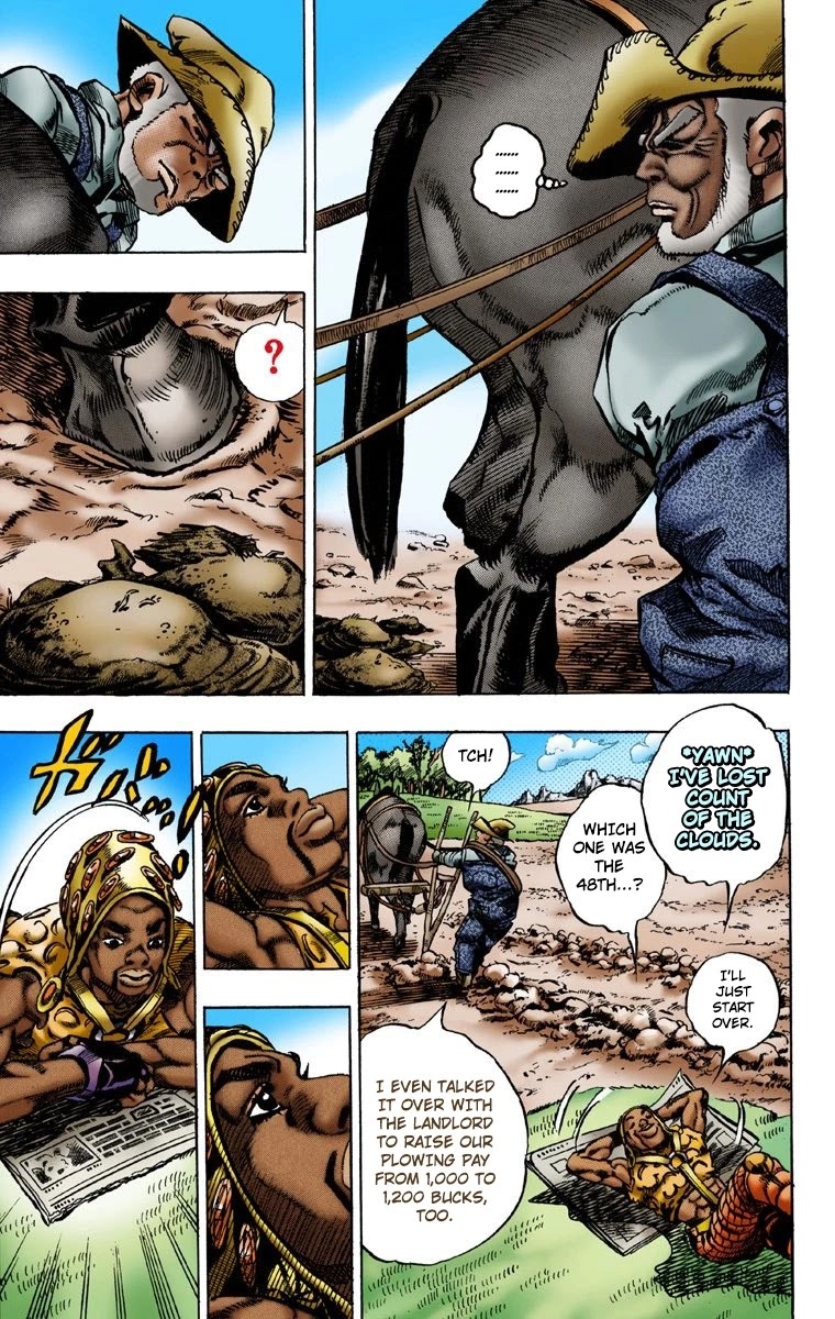 JoJo's Bizarre Adventure Part 7 - Steel Ball Run (Official Colored) Chapter 2 page 7 - Chapter 2: Gyro Zeppeli