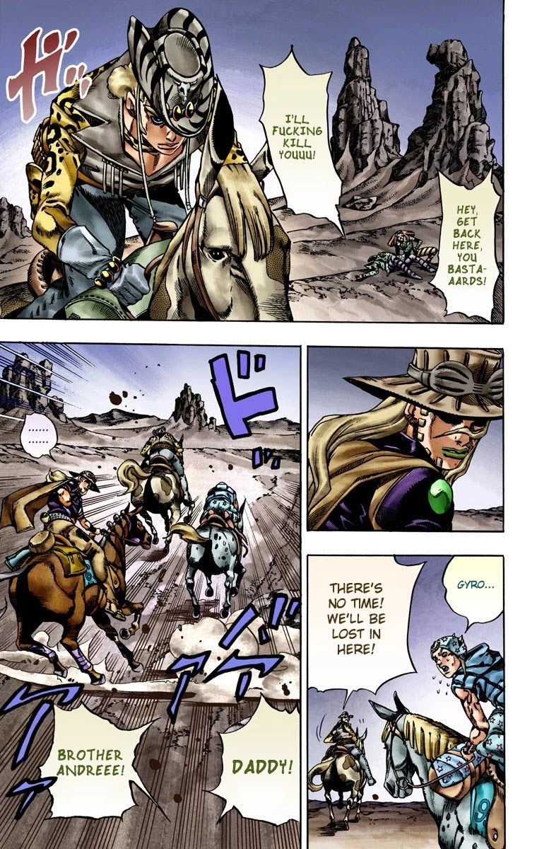JoJo's Bizarre Adventure Part 7 - Steel Ball Run (Official Colored) Chapter 20 page 11 - Chapter 20: The Duty of Gyro Zeppeli Part 1