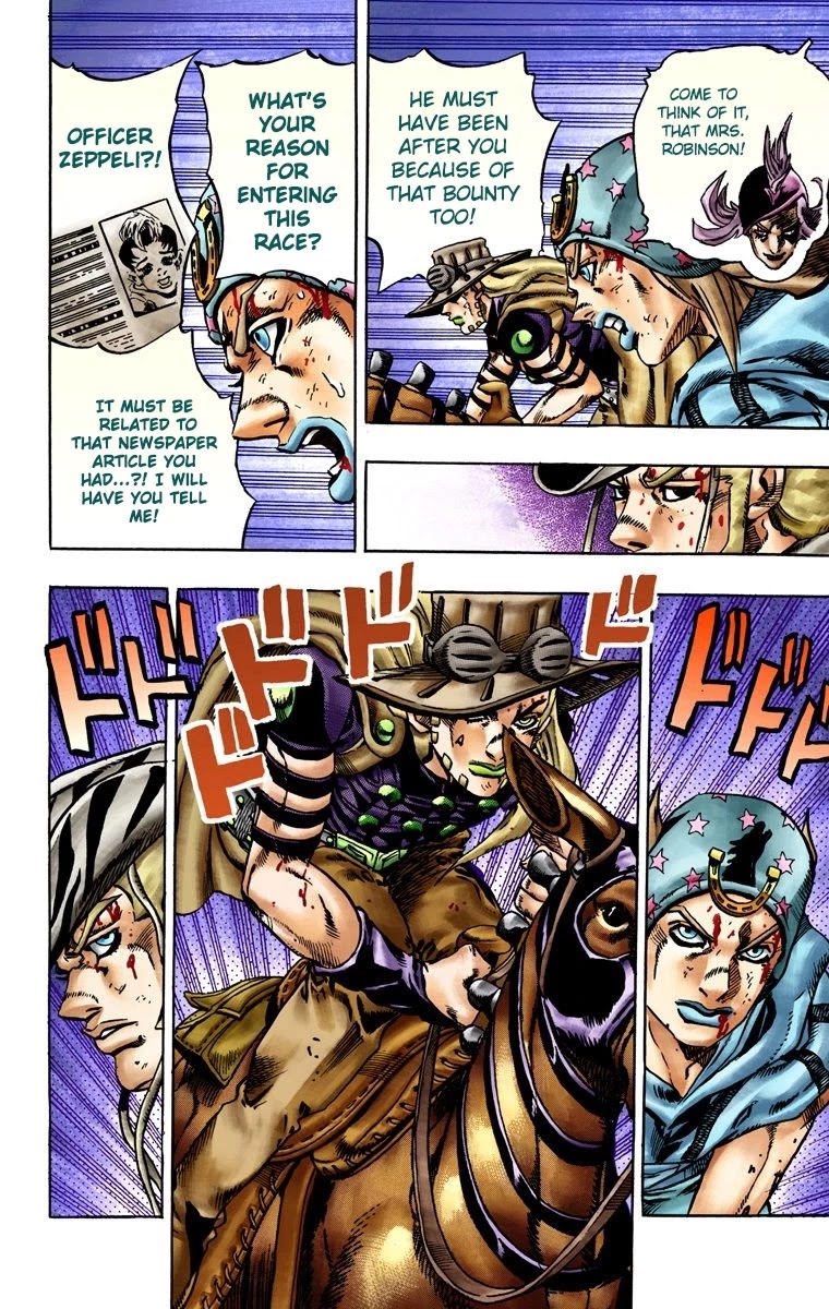 JoJo's Bizarre Adventure Part 7 - Steel Ball Run (Official Colored) Chapter 20 page 14 - Chapter 20: The Duty of Gyro Zeppeli Part 1