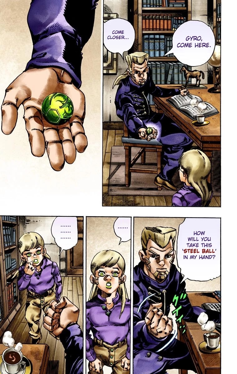 JoJo's Bizarre Adventure Part 7 - Steel Ball Run (Official Colored) Chapter 20 page 17 - Chapter 20: The Duty of Gyro Zeppeli Part 1