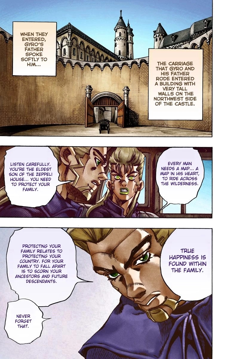 JoJo's Bizarre Adventure Part 7 - Steel Ball Run (Official Colored) Chapter 20 page 21 - Chapter 20: The Duty of Gyro Zeppeli Part 1