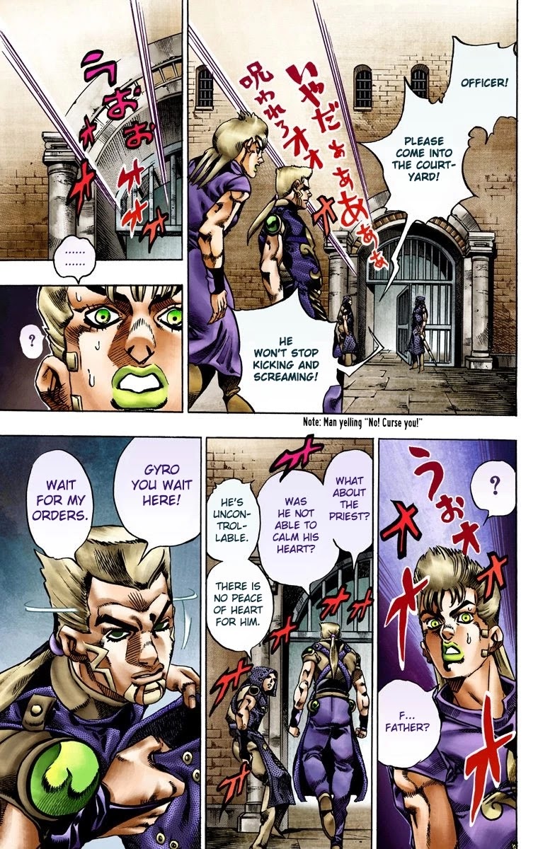 JoJo's Bizarre Adventure Part 7 - Steel Ball Run (Official Colored) Chapter 20 page 23 - Chapter 20: The Duty of Gyro Zeppeli Part 1
