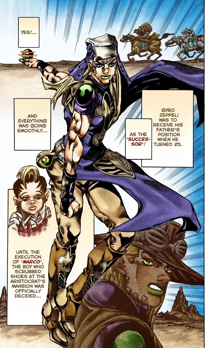 JoJo's Bizarre Adventure Part 7 - Steel Ball Run (Official Colored) Chapter 20 page 31 - Chapter 20: The Duty of Gyro Zeppeli Part 1