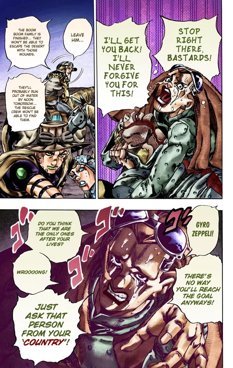 JoJo's Bizarre Adventure Part 7 - Steel Ball Run (Official Colored) Chapter 20 page 9 - Chapter 20: The Duty of Gyro Zeppeli Part 1