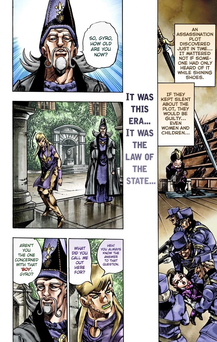 JoJo's Bizarre Adventure Part 7 - Steel Ball Run (Official Colored) Chapter 21 page 11 - Chapter 21: The Duty of Gyro Zeppeli Part 2