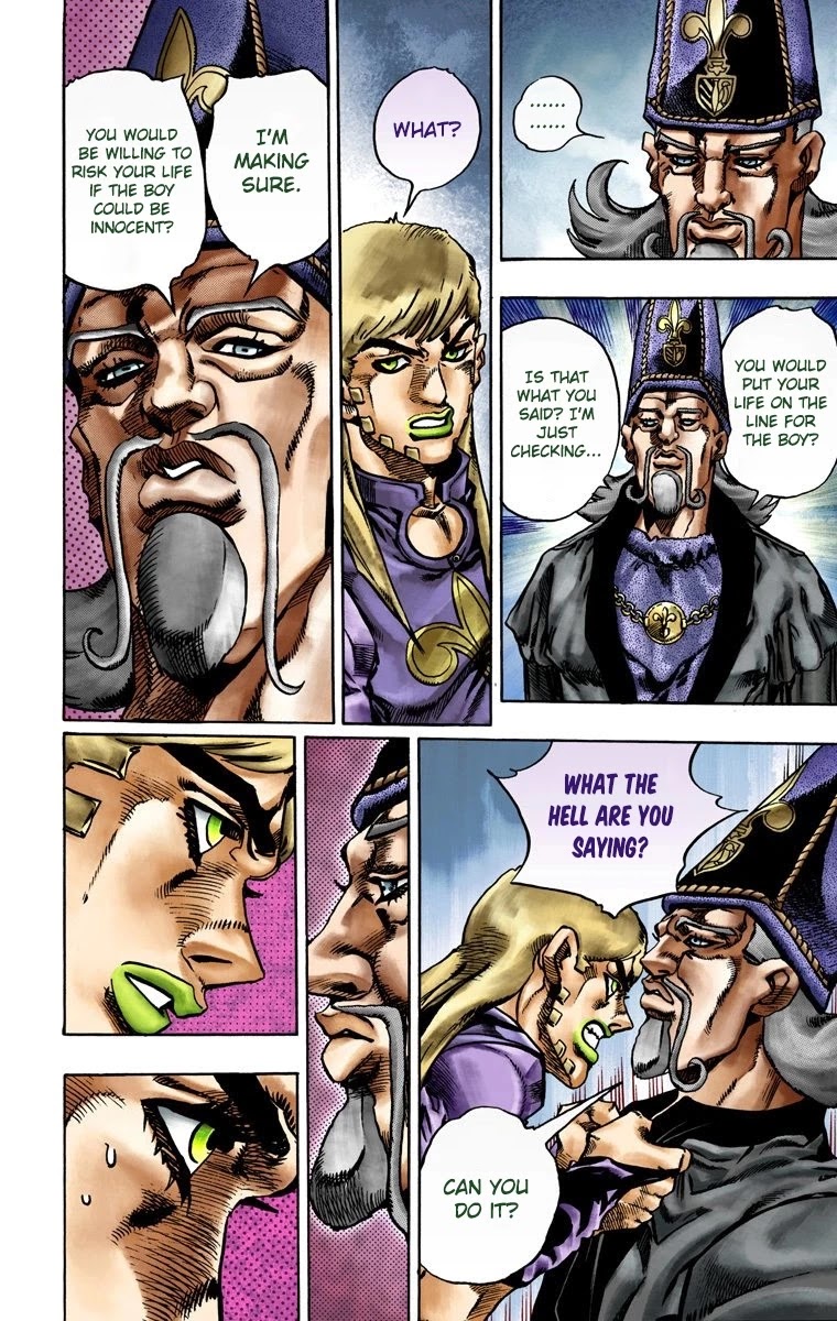JoJo's Bizarre Adventure Part 7 - Steel Ball Run (Official Colored) Chapter 21 page 13 - Chapter 21: The Duty of Gyro Zeppeli Part 2