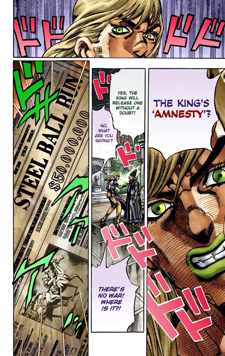 JoJo's Bizarre Adventure Part 7 - Steel Ball Run (Official Colored) Chapter 21 page 15 - Chapter 21: The Duty of Gyro Zeppeli Part 2