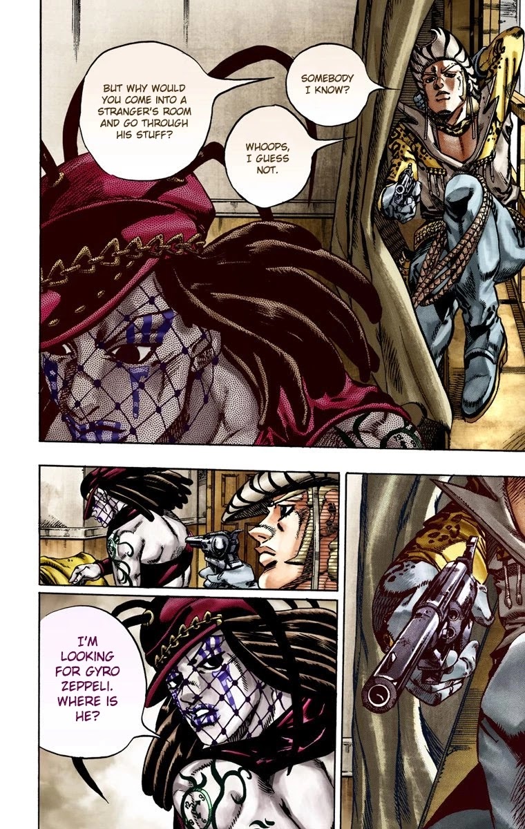 JoJo's Bizarre Adventure Part 7 - Steel Ball Run (Official Colored) Chapter 21 page 23 - Chapter 21: The Duty of Gyro Zeppeli Part 2