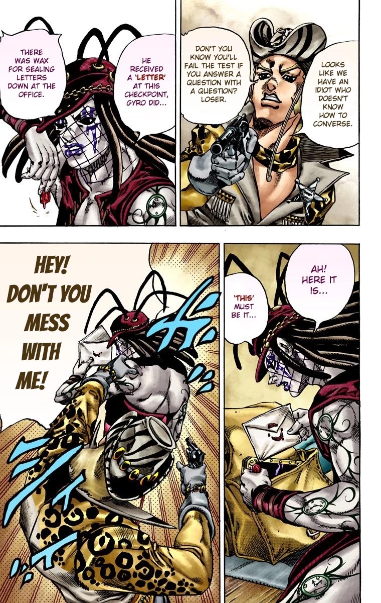 JoJo's Bizarre Adventure Part 7 - Steel Ball Run (Official Colored) Chapter 21 page 24 - Chapter 21: The Duty of Gyro Zeppeli Part 2