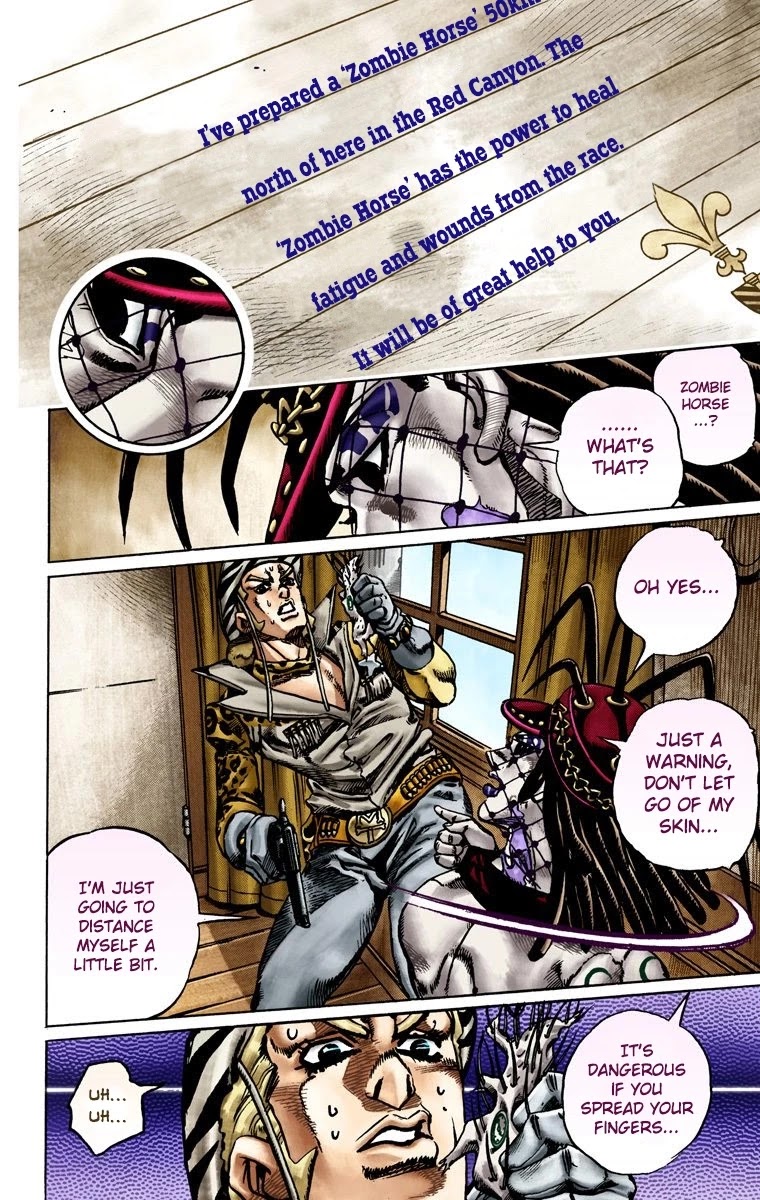 JoJo's Bizarre Adventure Part 7 - Steel Ball Run (Official Colored) Chapter 21 page 27 - Chapter 21: The Duty of Gyro Zeppeli Part 2