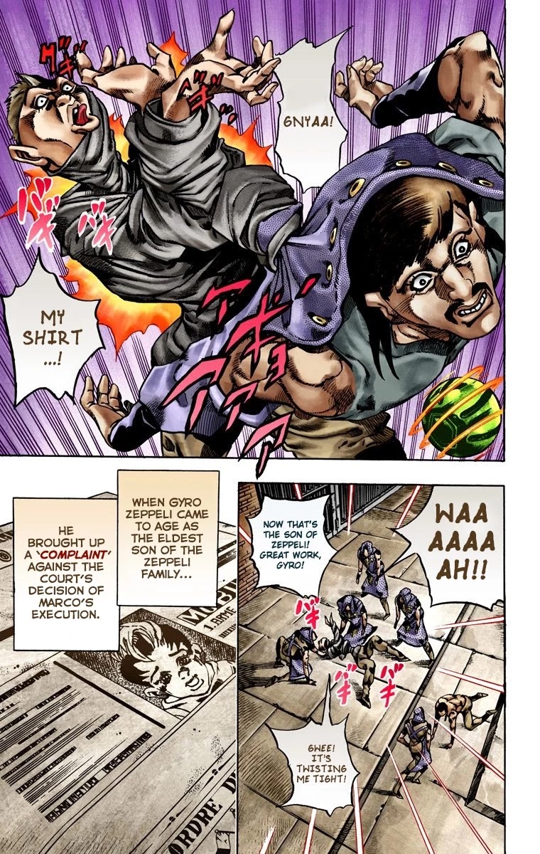 JoJo's Bizarre Adventure Part 7 - Steel Ball Run (Official Colored) Chapter 21 page 8 - Chapter 21: The Duty of Gyro Zeppeli Part 2