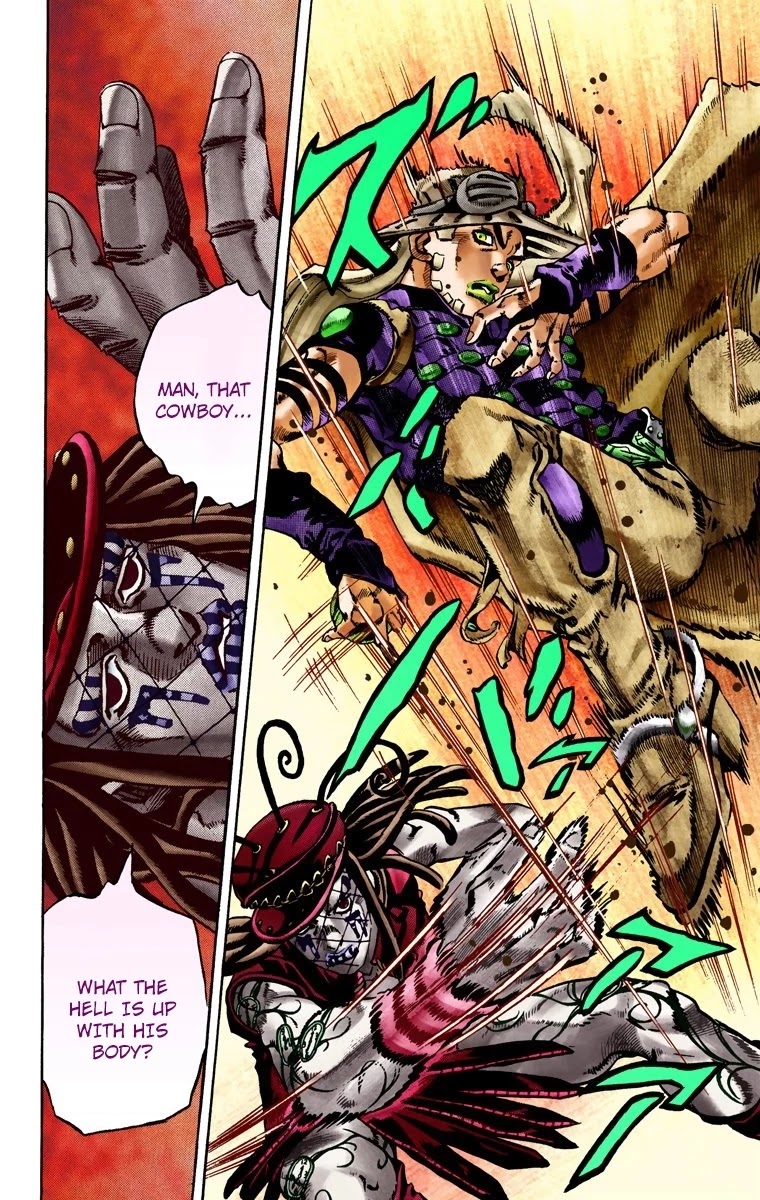 JoJo's Bizarre Adventure Part 7 - Steel Ball Run (Official Colored) Chapter 22 page 10 - Chapter 22: The Terrorist from a Far Off Country Part 1