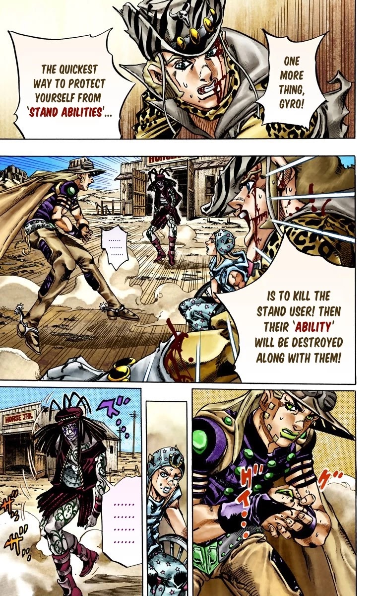 JoJo's Bizarre Adventure Part 7 - Steel Ball Run (Official Colored) Chapter 22 page 17 - Chapter 22: The Terrorist from a Far Off Country Part 1