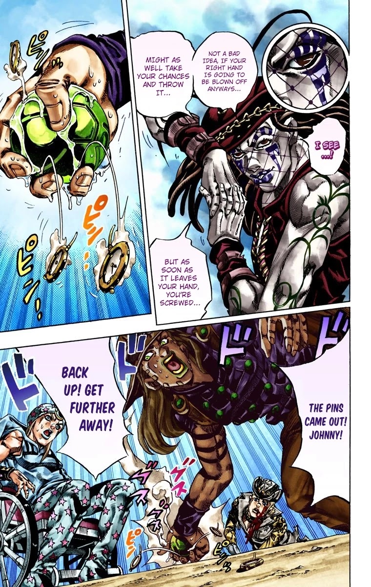 JoJo's Bizarre Adventure Part 7 - Steel Ball Run (Official Colored) Chapter 22 page 31 - Chapter 22: The Terrorist from a Far Off Country Part 1