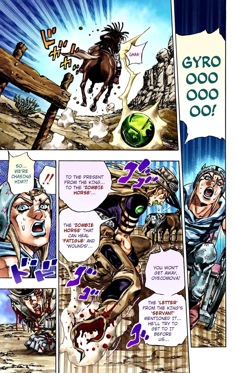 JoJo's Bizarre Adventure Part 7 - Steel Ball Run (Official Colored) Chapter 22 page 35 - Chapter 22: The Terrorist from a Far Off Country Part 1